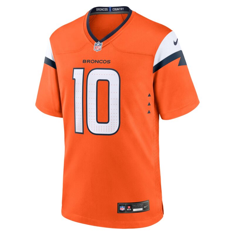 Bo Nix Denver Broncos Player Game Jersey - Orange - Image 2