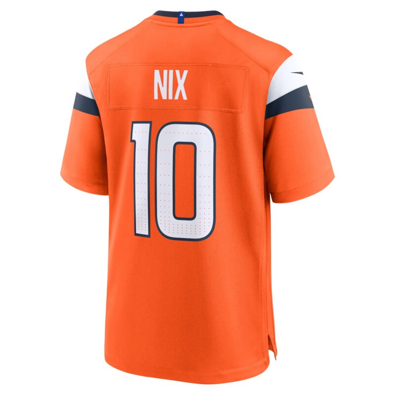 Bo Nix Denver Broncos Player Game Jersey - Orange - Image 3