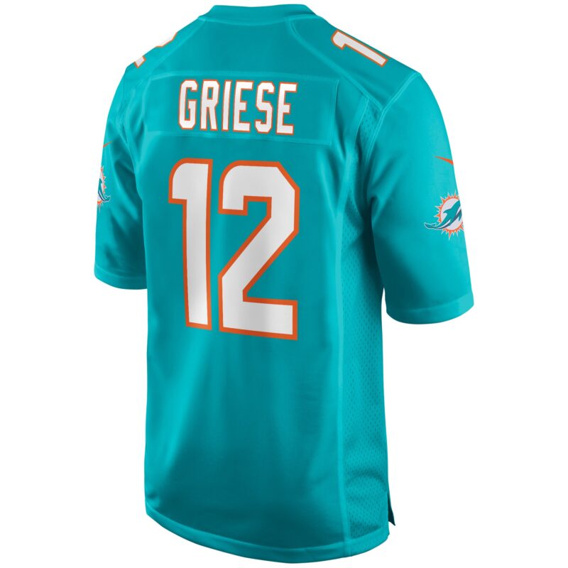 Bob Griese Miami Dolphins Game Retired Player Jersey - Aqua - Image 3