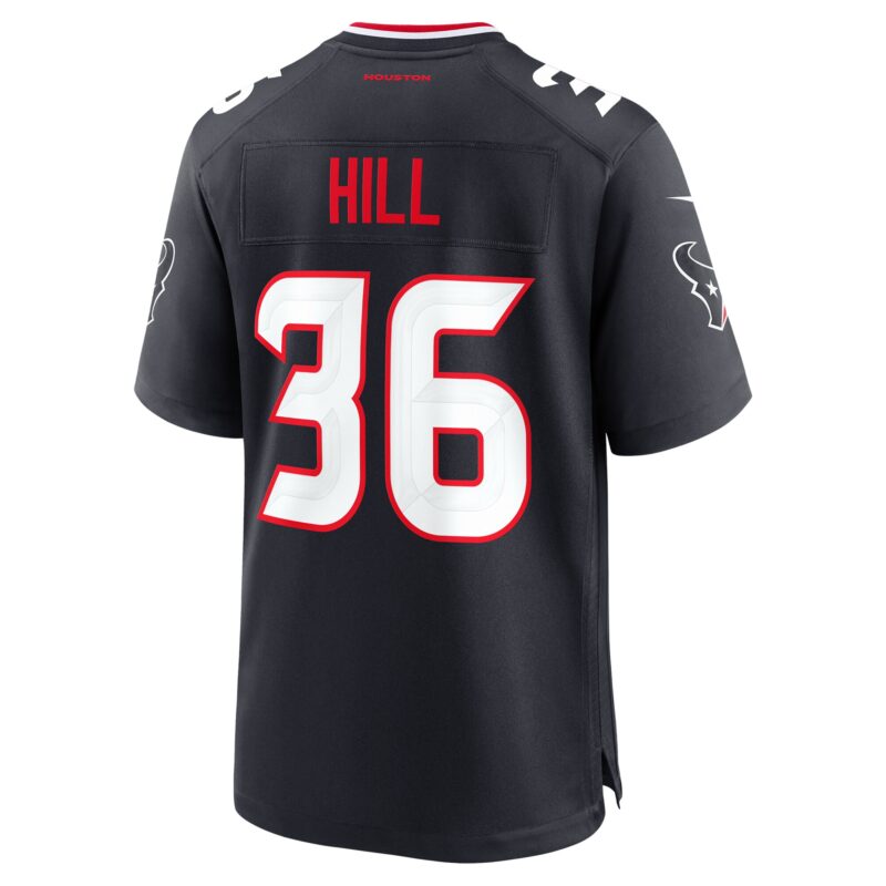 Brandon Hill Houston Texans Team Game Jersey - Navy - Image 3