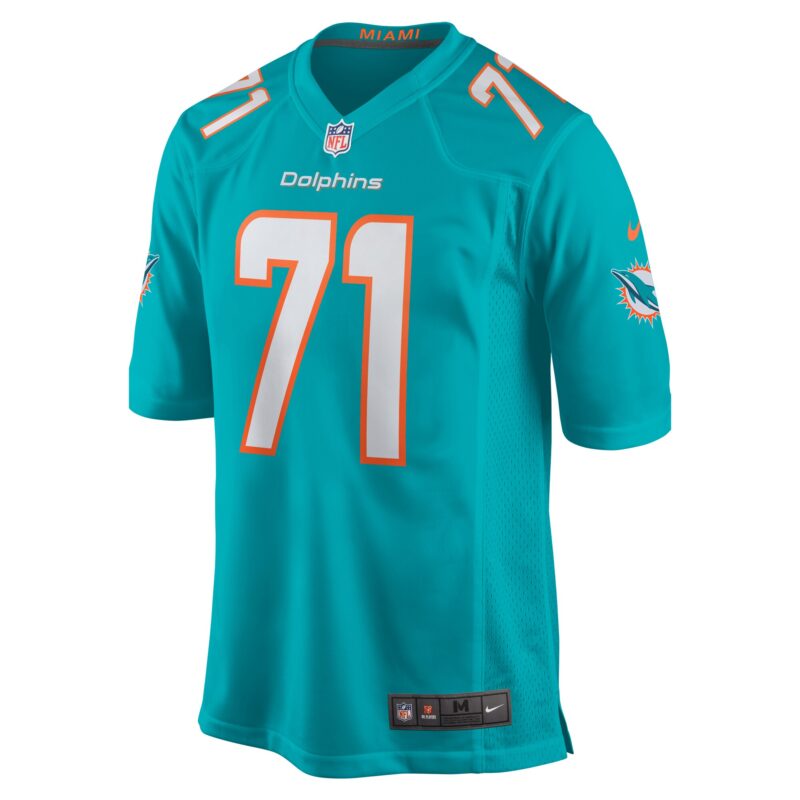 Brandon Shell Miami Dolphins Home Game Player Jersey - Aqua - Image 2