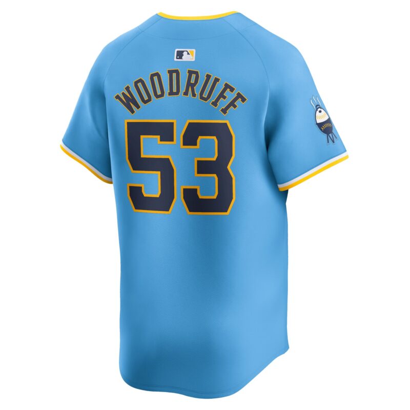Brandon Woodruff Milwaukee Brewers City Connect Limited Player Jersey - Powder Blue - Image 3