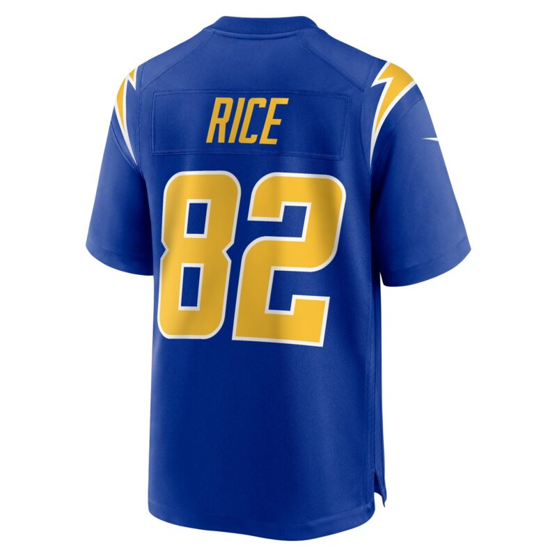 Brenden Rice Los Angeles Chargers 2nd Alternate Game Player Jersey - Royal - Image 3