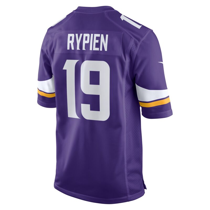 Brett Rypien Minnesota Vikings Game Jersey - Purple - Image 3