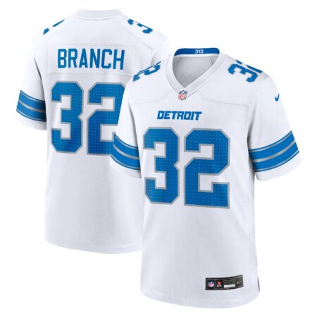 Brian Branch Detroit Lions White Game Jersey - White