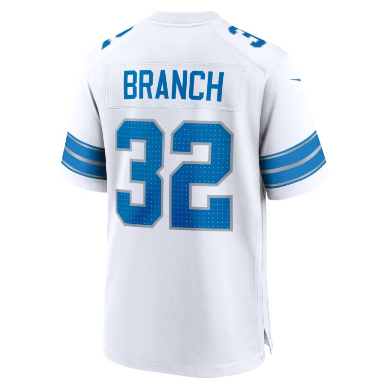 Brian Branch Detroit Lions White Game Jersey - White - Image 3