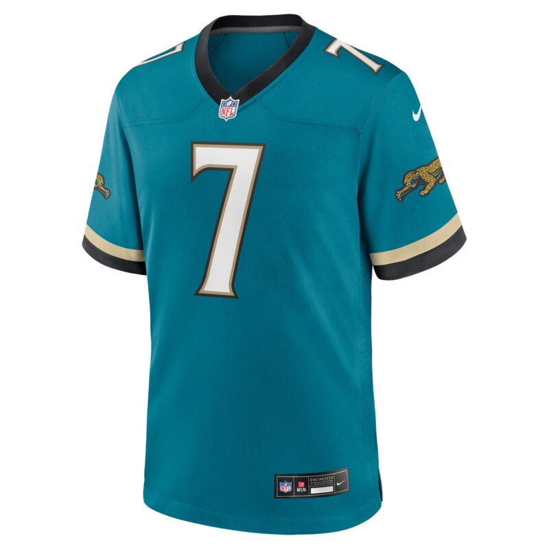 Brian Thomas Jr. Jacksonville Jaguars Prowler Throwback Player Game Jersey - Teal - Image 2