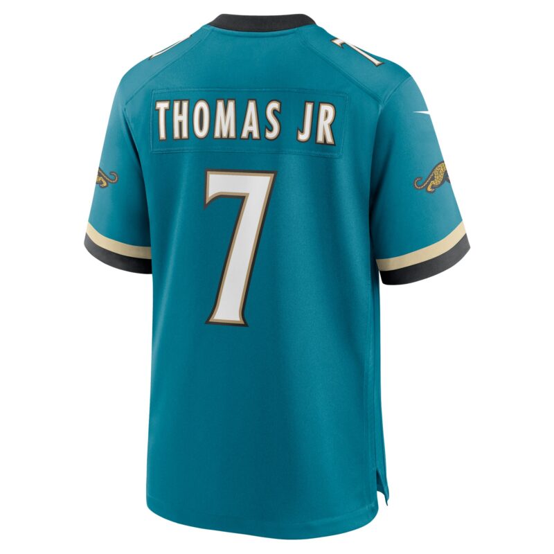 Brian Thomas Jr. Jacksonville Jaguars Prowler Throwback Player Game Jersey - Teal - Image 3