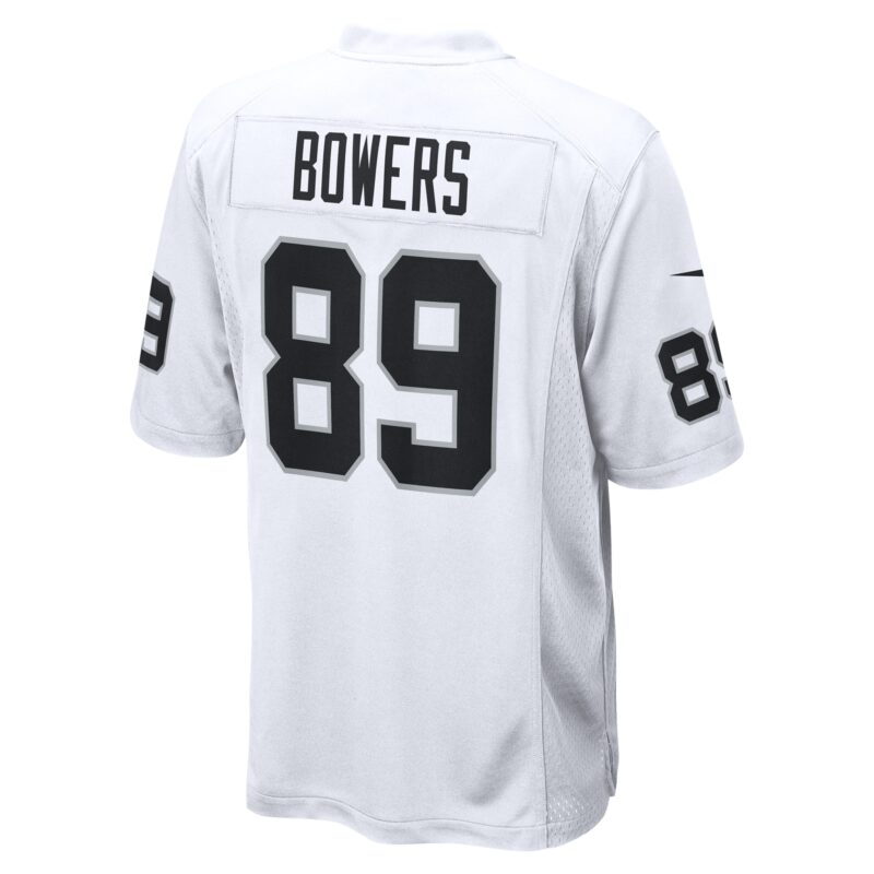 Brock Bowers Las Vegas Raiders Game Jersey - White - Image 3