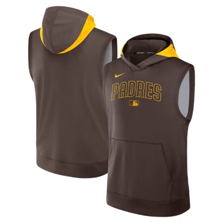 San Diego Padres Collection Performance Sleeveless Pullover Hoodie - Brown
