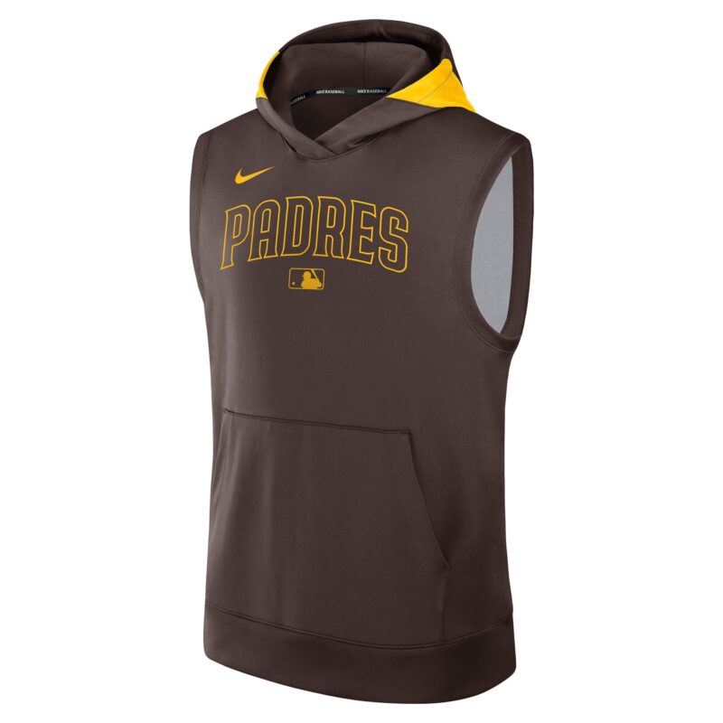 San Diego Padres Collection Performance Sleeveless Pullover Hoodie - Brown - Image 2