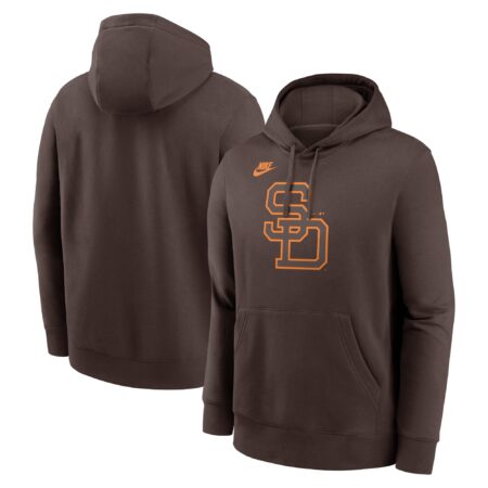 San Diego Padres Cooperstown Collection Logo Club Pullover Hoodie - Brown