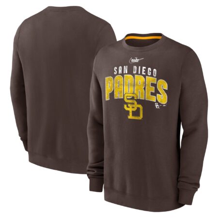 San Diego Padres Cooperstown Collection Team Shout Out Pullover Sweatshirt - Brown