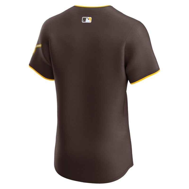 San Diego Padres Road Vapor Premier Elite Patch Jersey - Brown - Image 3
