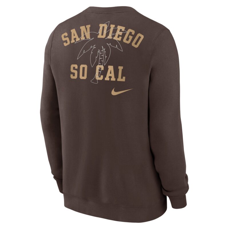 San Diego Padres Statement Ball Game Fleece Pullover Sweatshirt - Brown - Image 3