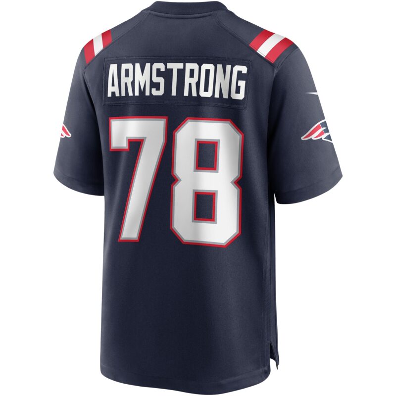 Bruce Armstrong New England Patriots Game Retired Player Jersey - Navy - Image 3