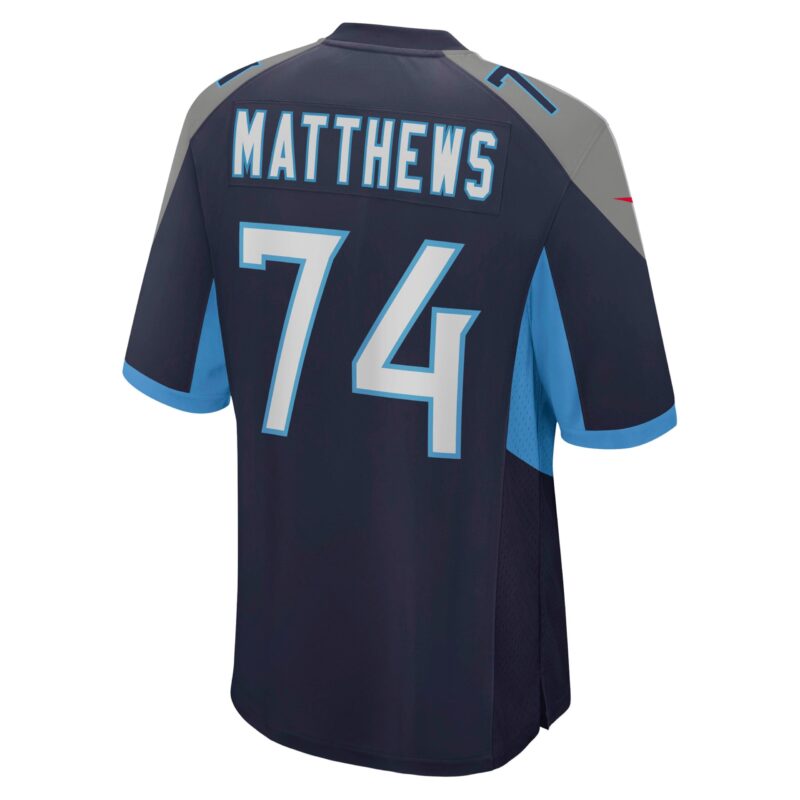 Bruce Matthews Tennessee Titans Retired Player Jersey - Navy - Image 3