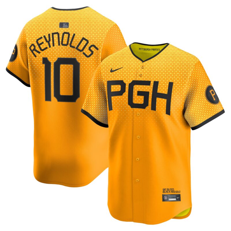 Bryan Reynolds Pittsburgh Pirates City Connect Limited Player Jersey - Gold