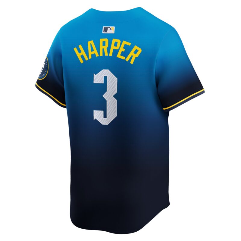 Bryce Harper Philadelphia Phillies 2024 City Connect Limited Player Jersey - Blue - Image 3