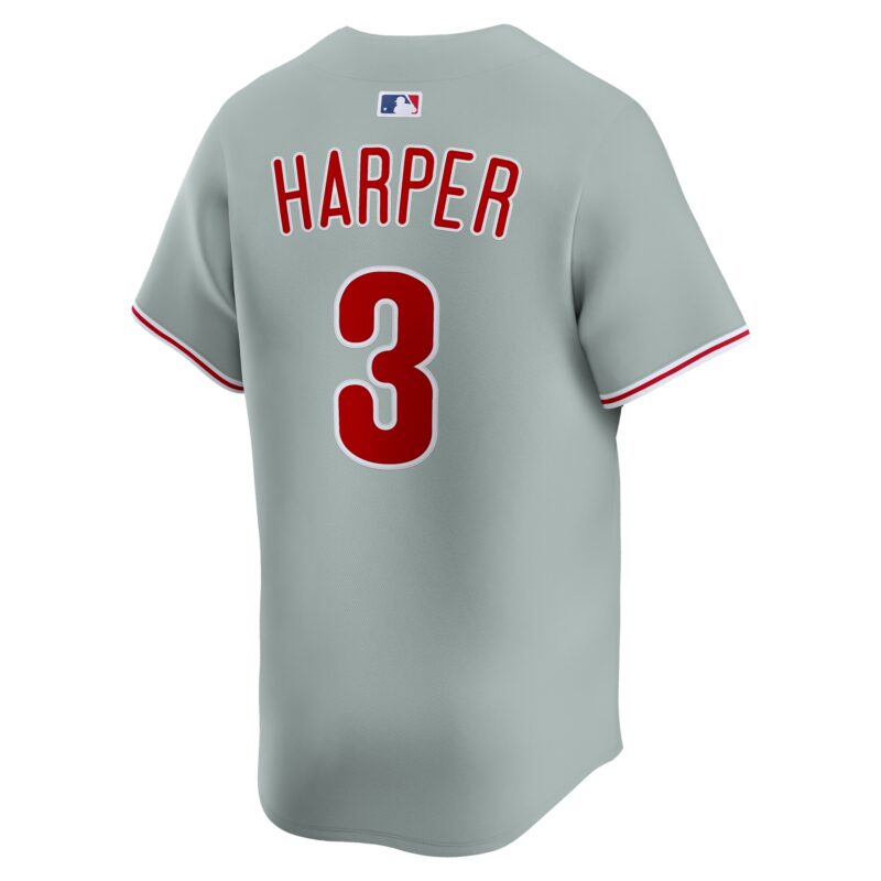 Bryce Harper Philadelphia Phillies Alternate Limited Player Jersey - Gray - Image 3