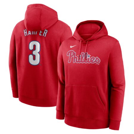 Bryce Harper Philadelphia Phillies Player Name & Number Club Pullover Hoodie - Red
