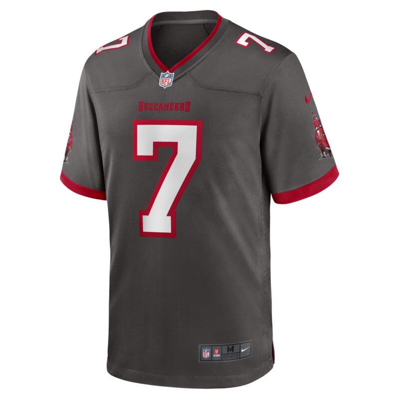 Bucky Irving Tampa Bay Buccaneers Alternate Game Jersey - Pewter - Image 2