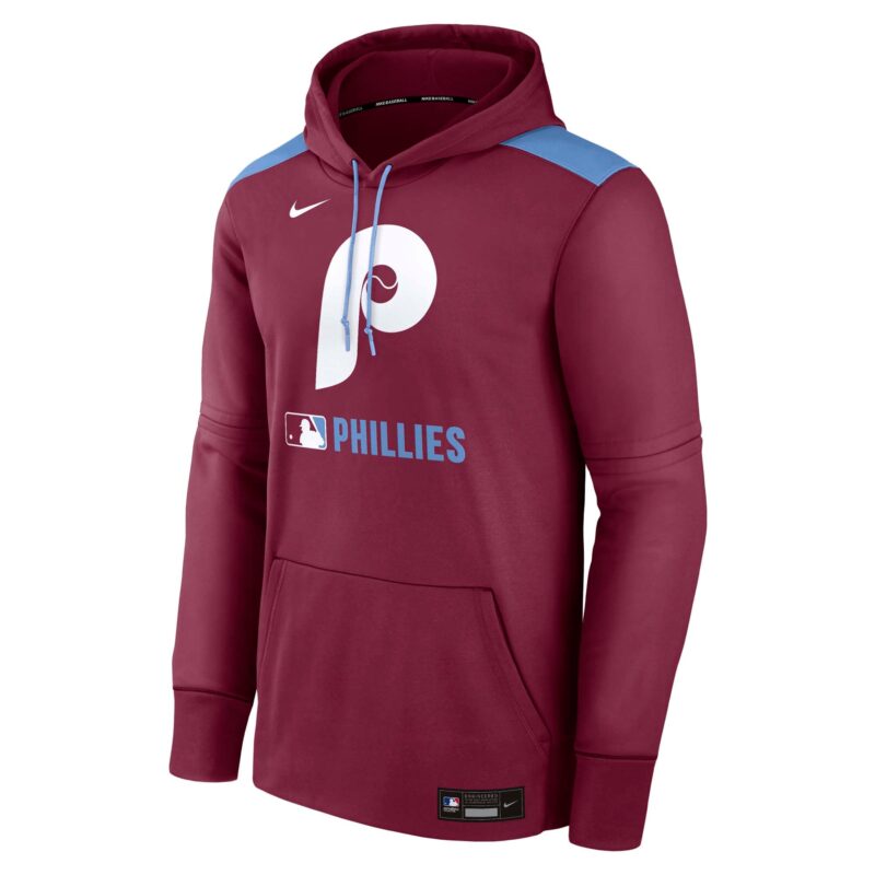 Philadelphia Phillies Collection Performance Pullover Hoodie - Burgundy - Image 2