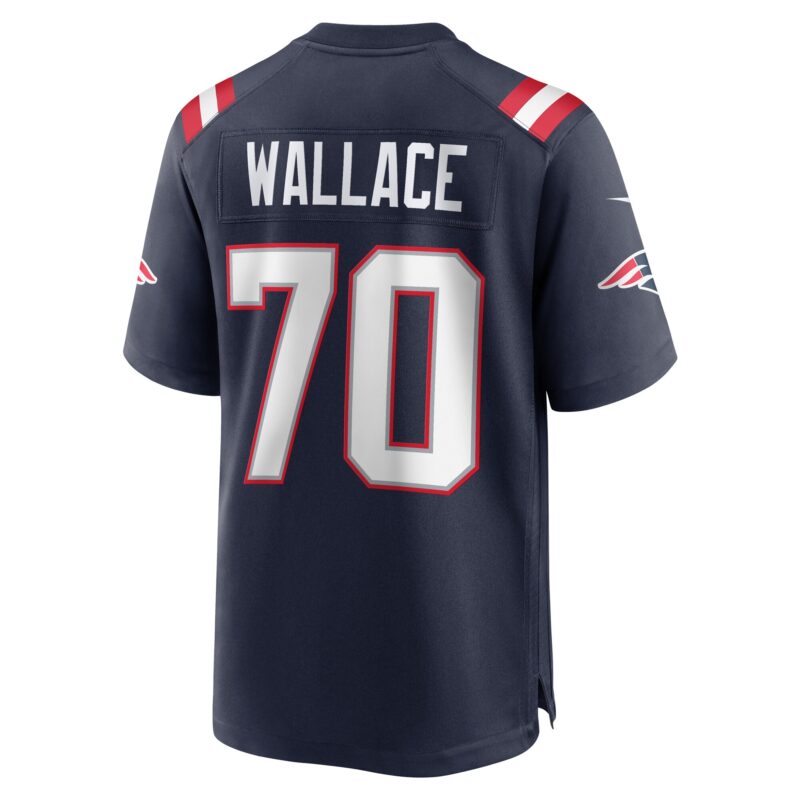 Caedan Wallace New England Patriots Game Jersey - Navy - Image 3