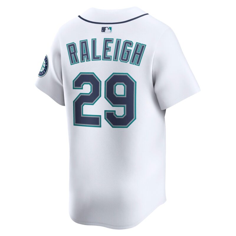 Cal Raleigh Seattle Mariners Alternate Limited Player Jersey - White - Image 3