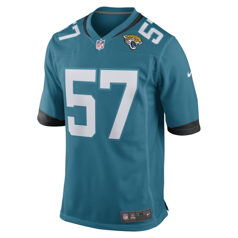 Caleb Johnson Jacksonville Jaguars Game Player Jersey - Teal - Image 2