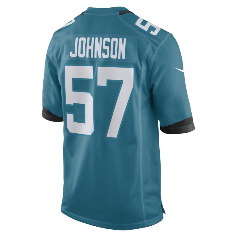 Caleb Johnson Jacksonville Jaguars Game Player Jersey - Teal - Image 3
