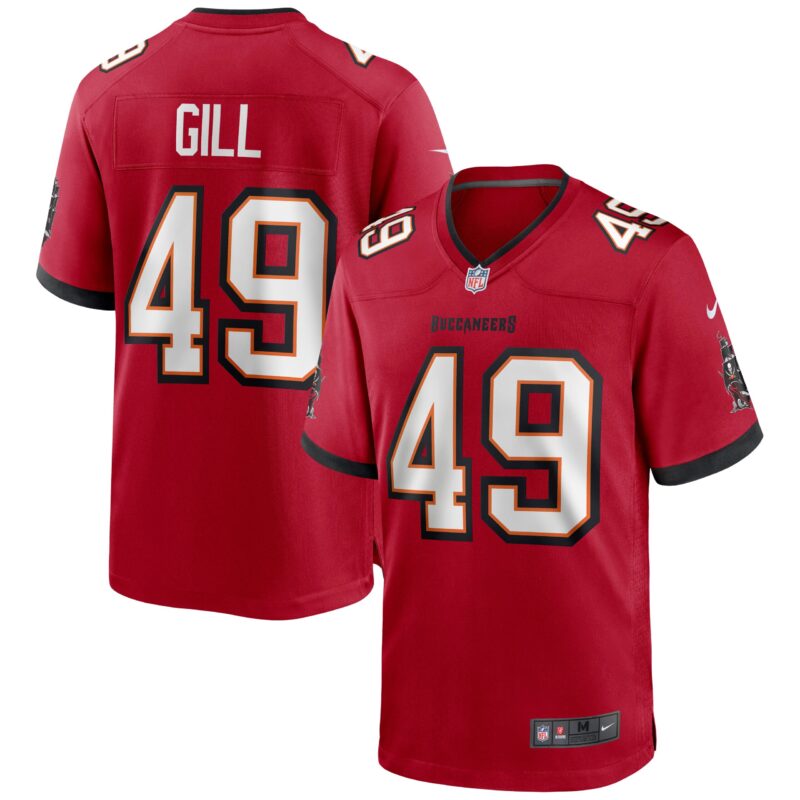 Cam Gill Tampa Bay Buccaneers Game Jersey - Red
