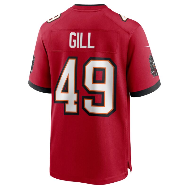 Cam Gill Tampa Bay Buccaneers Game Jersey - Red - Image 3