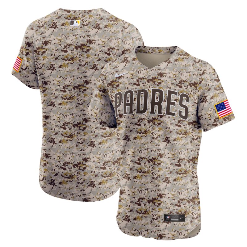 San Diego Padres Alternate Vapor Premier Elite Patch Jersey - Camo