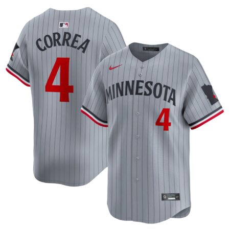Carlos Correa Minnesota Twins Road Limited Player Jersey – Gray