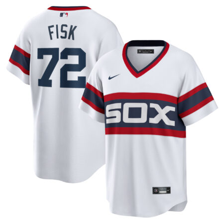 Carlton Fisk Chicago White Sox Home Cooperstown Collection Team Player Jersey - White