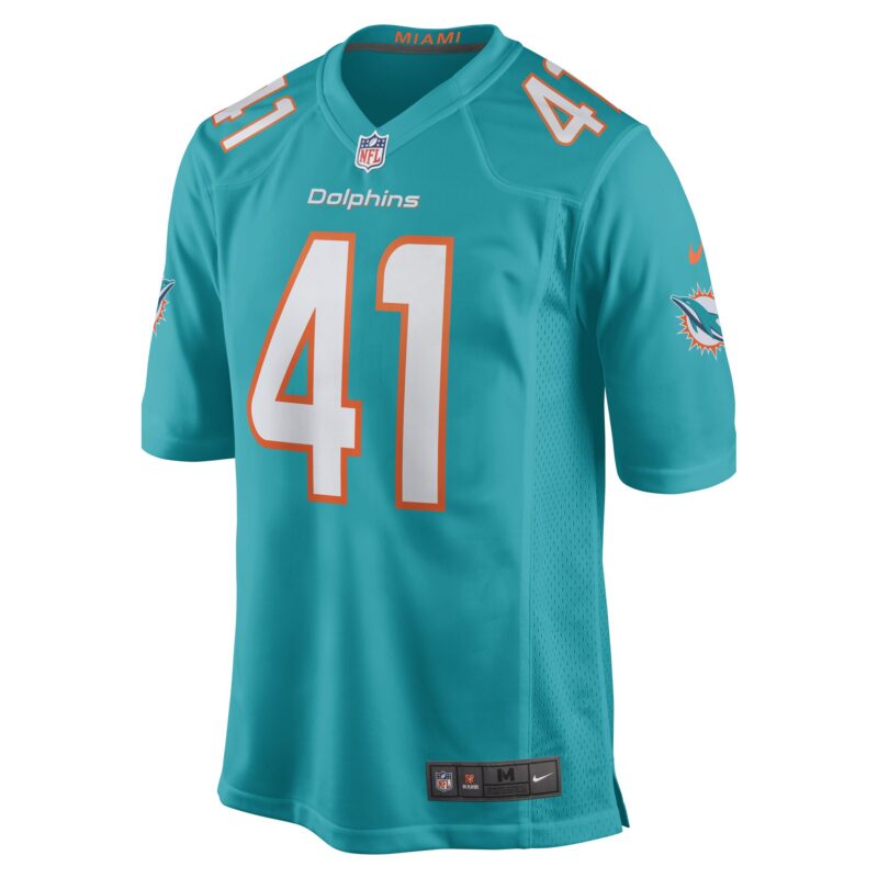Channing Tindall Miami Dolphins Game Player Jersey - Aqua - Image 2