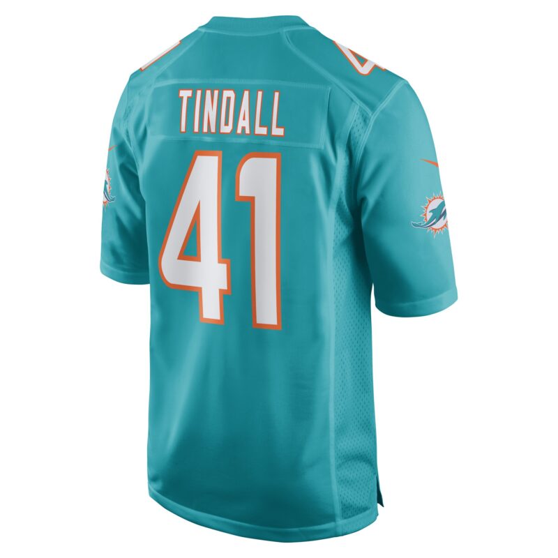 Channing Tindall Miami Dolphins Game Player Jersey - Aqua - Image 3