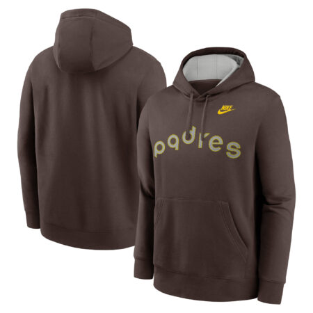 San Diego Padres Rewind Club Logo Pullover Hoodie - Charcoal