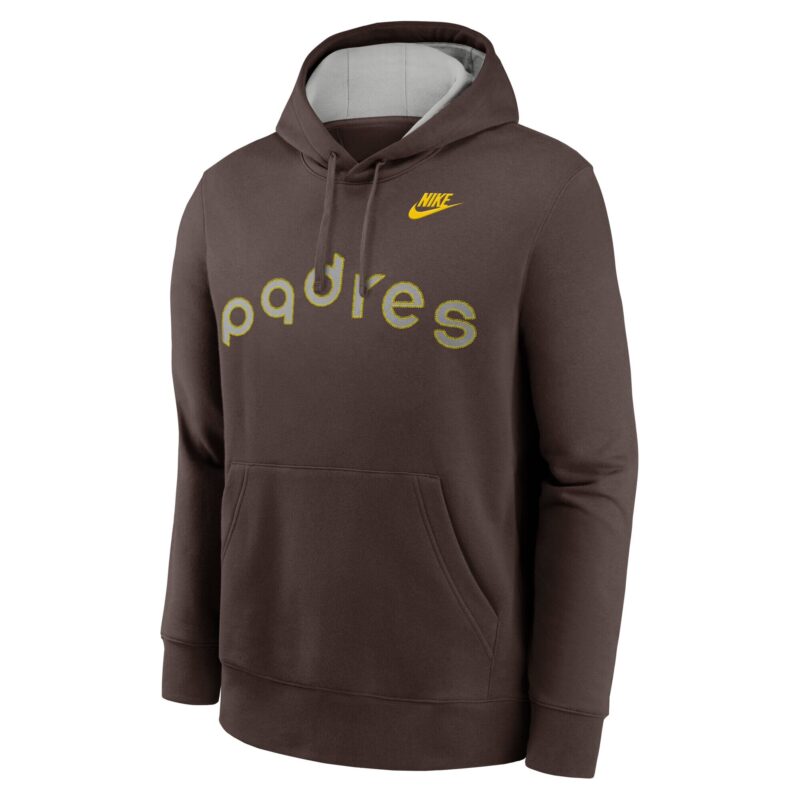 San Diego Padres Rewind Club Logo Pullover Hoodie - Charcoal - Image 2