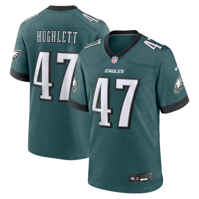 Charley Hughlett Philadelphia Eagles Team Game Jersey - Midnight Green