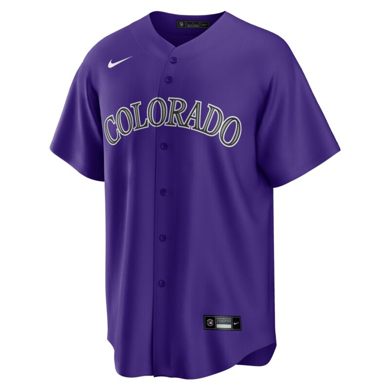 Charlie Blackmon Colorado Rockies Alternate Player Name Jersey - Purple - Image 2