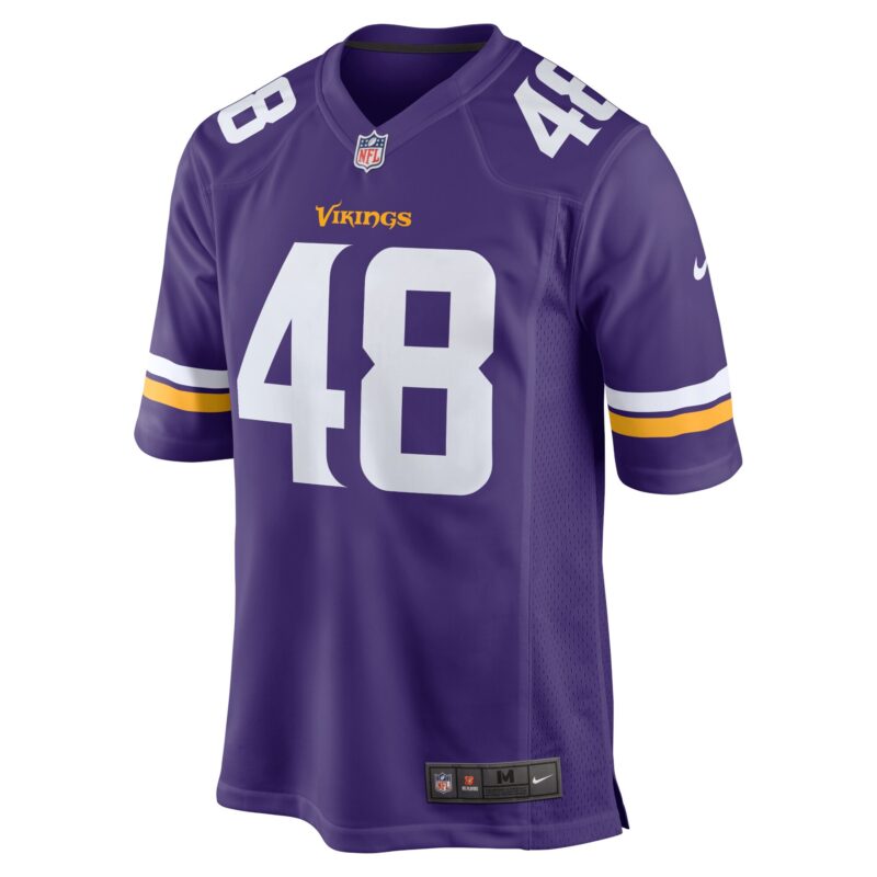 Chris Garrett Minnesota Vikings Home Game Player Jersey - Purple - Image 2