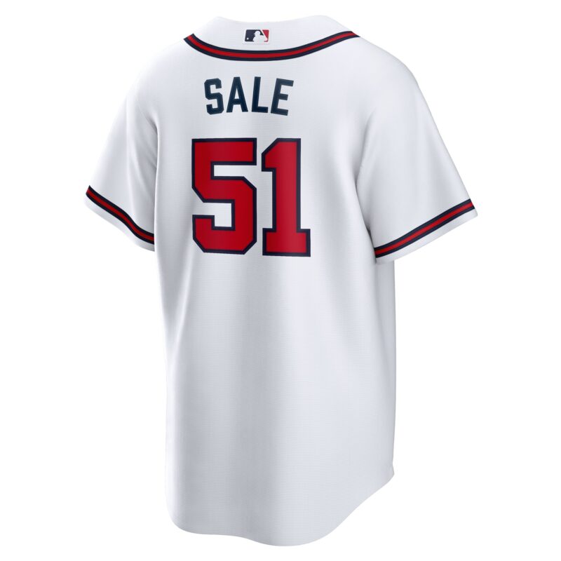 Chris Sale Atlanta Braves Home Jersey - White - Image 3