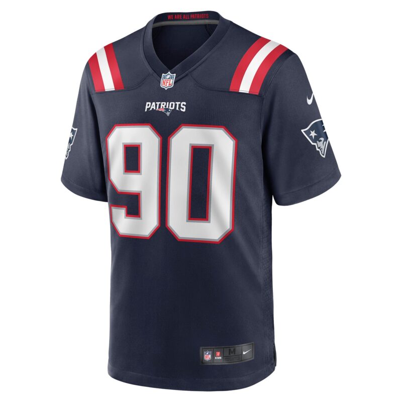 Christian Barmore New England Patriots Player Game Jersey - Navy - Image 2