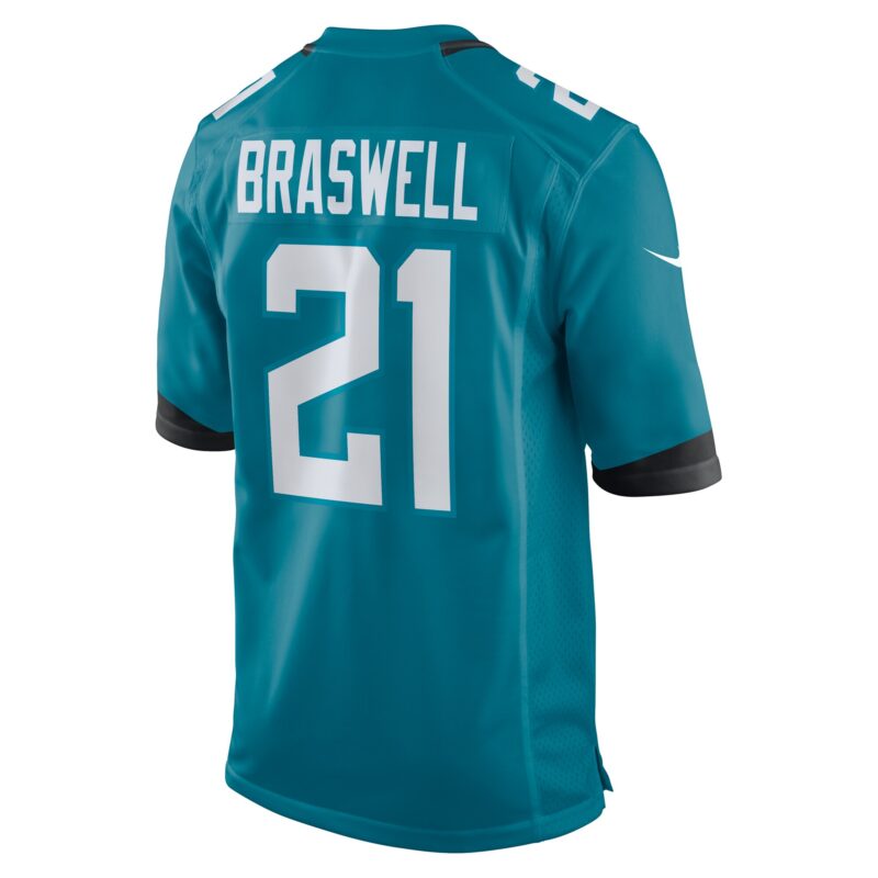 Christian Braswell Jacksonville Jaguars Team Game Jersey - Teal - Image 3