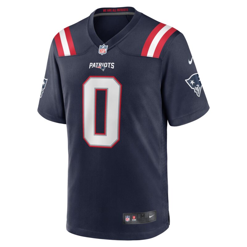 Christian Gonzalez New England Patriots Team Game Jersey - Navy - Image 2
