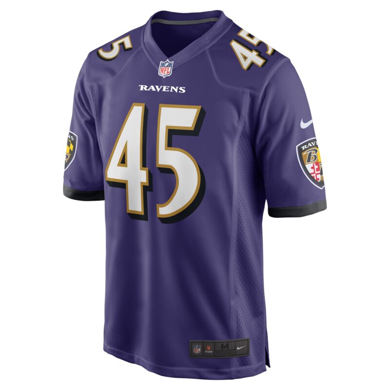 Christian Matthew Baltimore Ravens Team Game Jersey - Purple - Image 2
