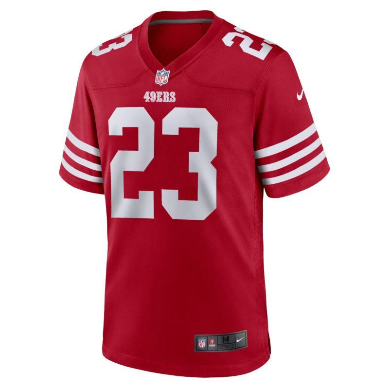 Christian McCaffrey San Francisco 49ers Game Player Jersey - Scarlet - Image 2