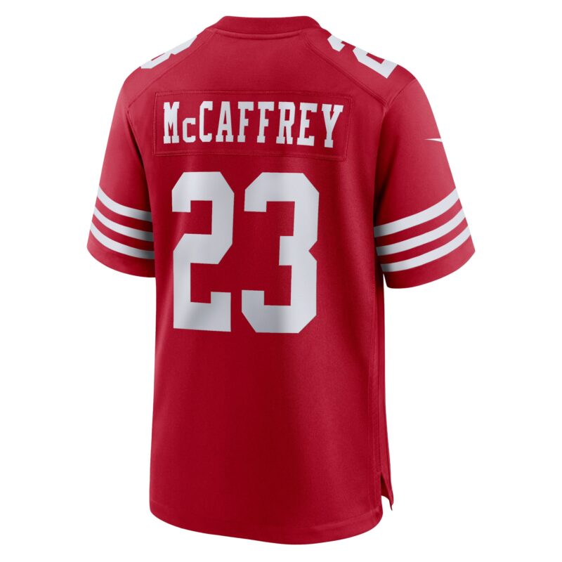 Christian McCaffrey San Francisco 49ers Game Player Jersey - Scarlet - Image 3